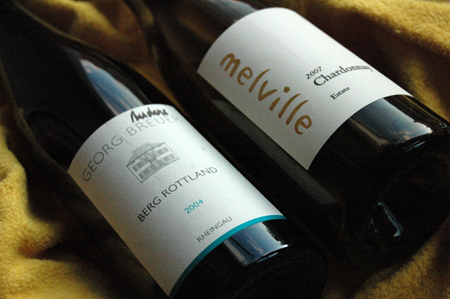 2007 Melville Estate Chardonnay och 2004 Breuer Berg Rottland